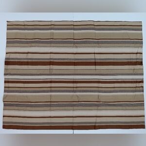 NWOT Crate&Barrel Bergen Stripe Standard Sham Pair Brown/Tan/Beige